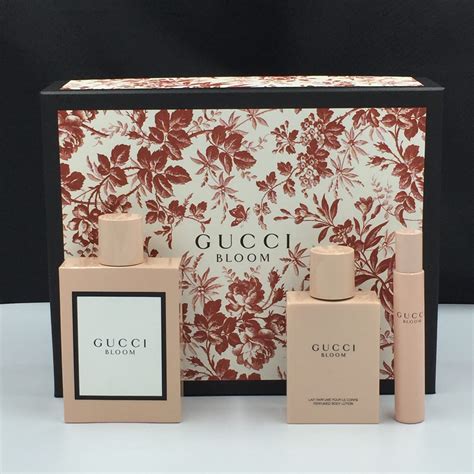 gucci floral perfume green bottle|Gucci bloom gift set.